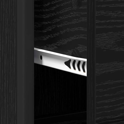 Badezimmermöbel-Set 4 stk. Schwarz Eichen-Optik 80 x 33 x 60 cm