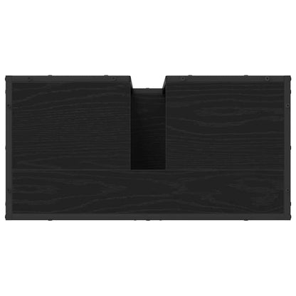 Badezimmermöbel-Set 2 Stk. Schwarz Eichen-Optik Holzwerkstoff