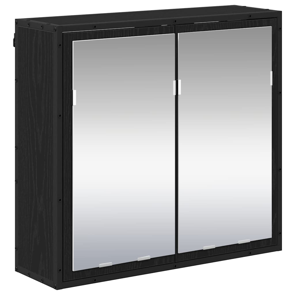 Badezimmermöbel-Set 4 stk. Schwarz Eichen-Optik 65 x 33 x 60 cm