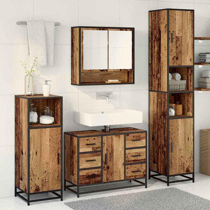 Badezimmermöbel-Set 3 stk. Altholz 90 x 33 x 60 cm
