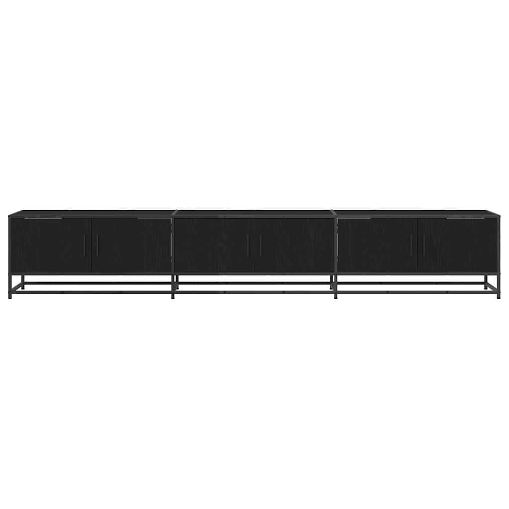 TV-Schränk Schwarz Eichen-Optik 240 x 35 x 41 cm Holzwerkstoff