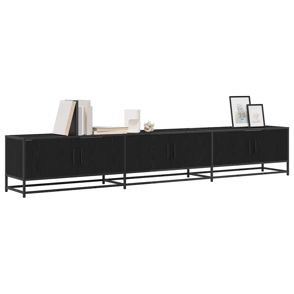 TV-Schränk Schwarz Eichen-Optik 240 x 35 x 41 cm Holzwerkstoff