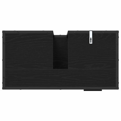 Badezimmermöbel-Set 4 stk. Schwarz Eichen-Optik 65 x 33 x 60 cm