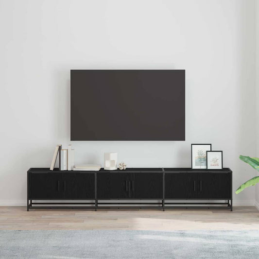 TV-Schränk Schwarz Eichen-Optik 210 x 35 x 41 cm Holzwerkstoff