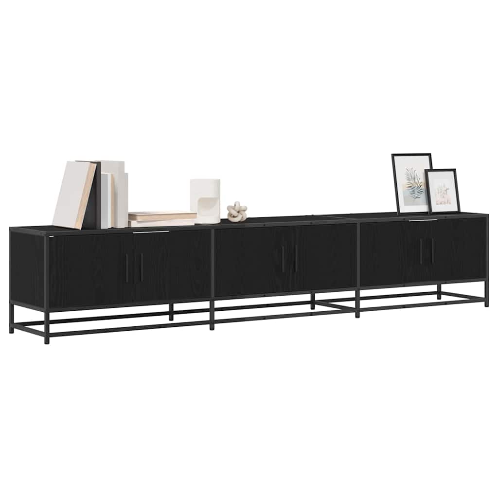 TV-Schränk Schwarz Eichen-Optik 210 x 35 x 41 cm Holzwerkstoff