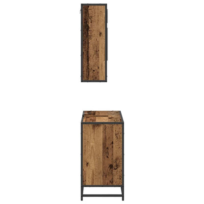 Badezimmermöbel-Set 2 stk. Altholz 65 x 33 x 60 cm