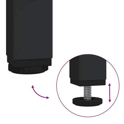 Badezimmermöbel-Set 3 stk. Schwarz Eichen-Optik 65 x 33 x 60 cm
