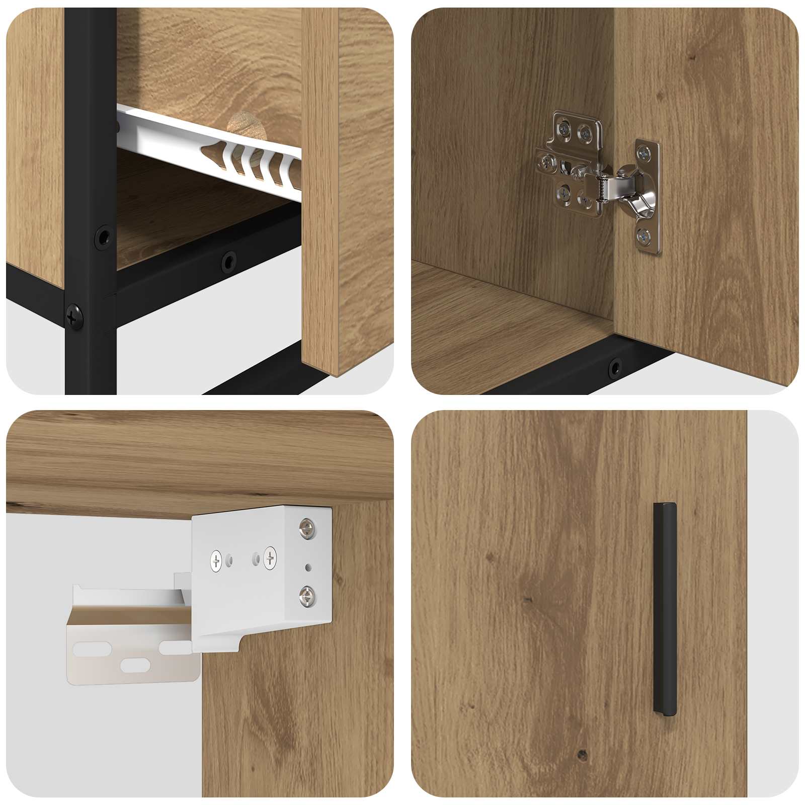 Badezimmermöbel-Set 3 stk. Artisan-Eiche 80 x 33 x 60 cm