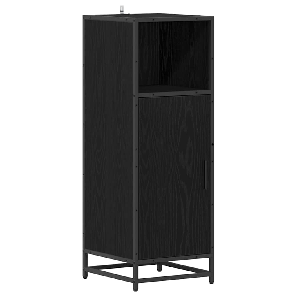 Badezimmermöbel-Set 4 Stk. Schwarz Eichen-Optik Holzwerkstoff