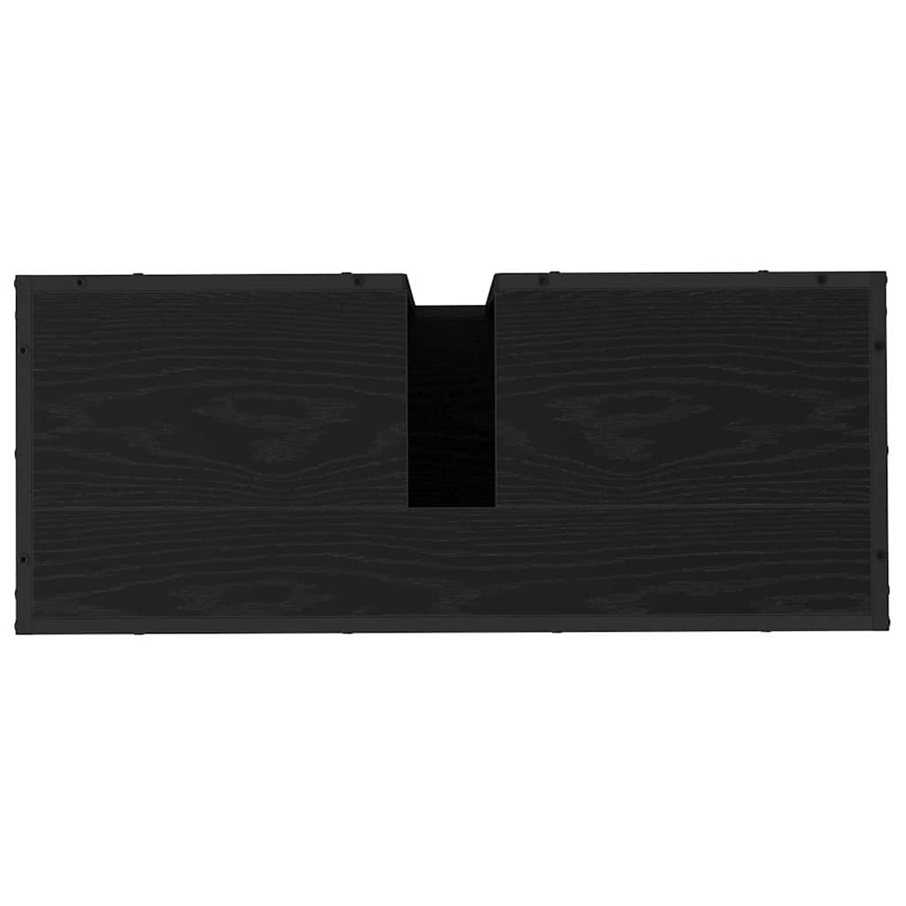 Badezimmermöbel-Set 4 stk. Schwarz Eichen-Optik