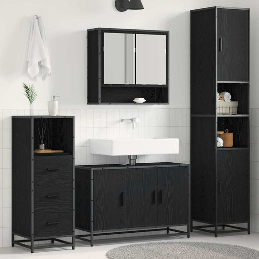 Badezimmermöbel-Set 3 stk. Altholz 90 x 33 x 60 cm