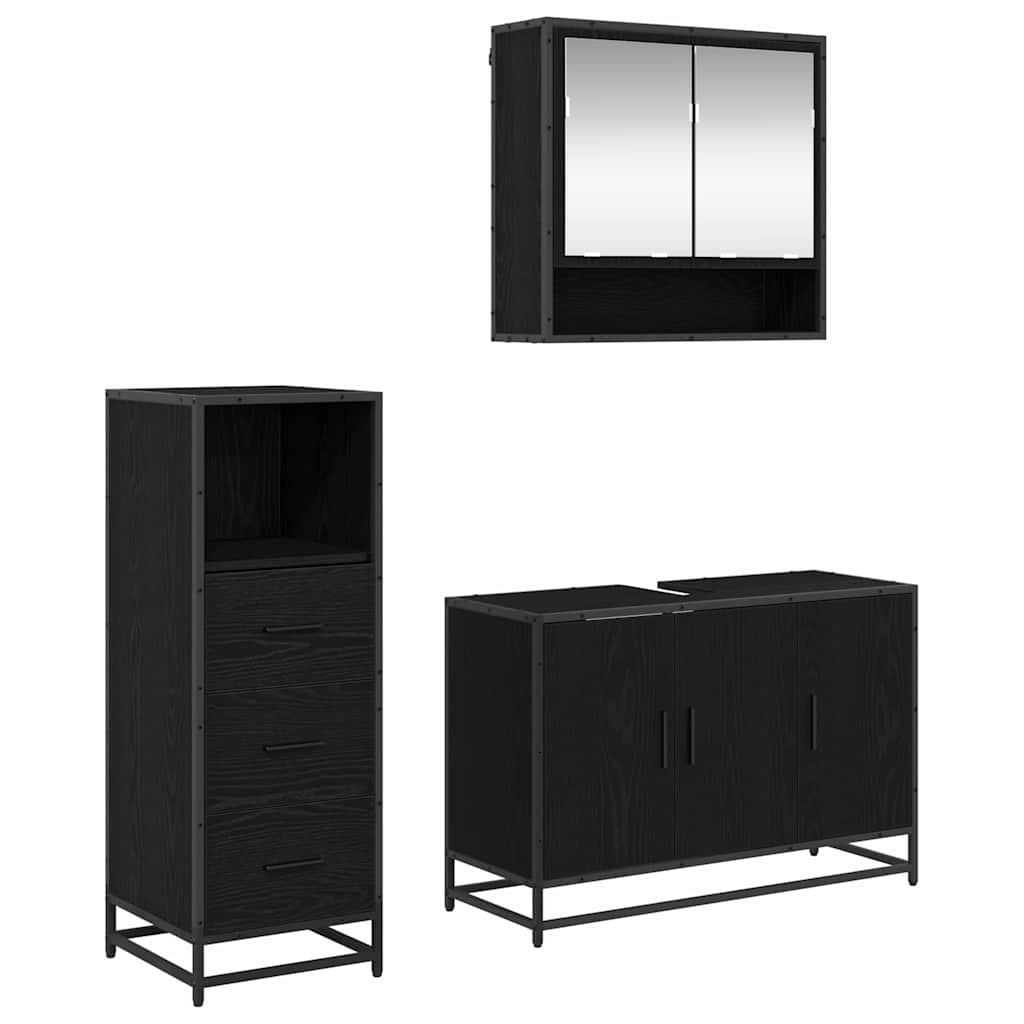 Badezimmermöbel-Set 2 stk. Altholz 65 x 33 x 60 cm
