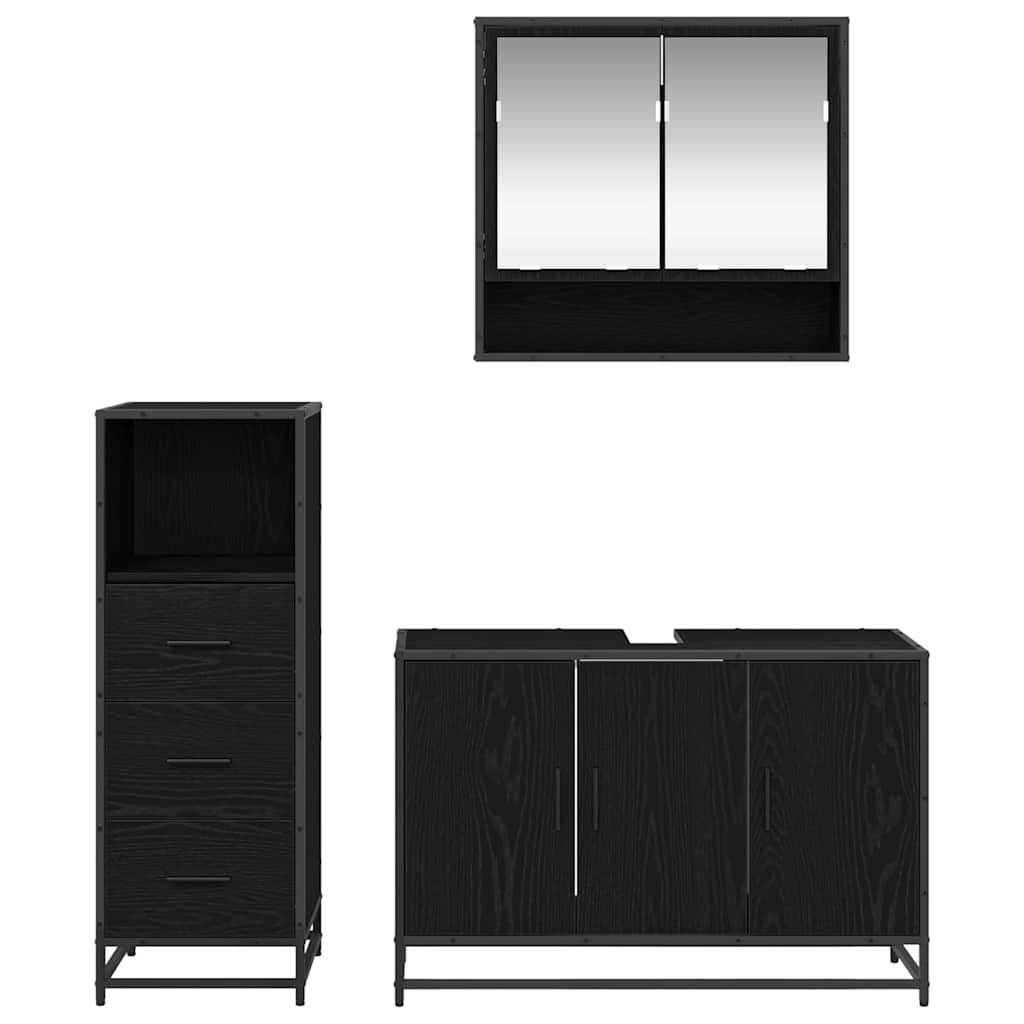 Badezimmermöbel-Set 2 stk. Altholz 65 x 33 x 60 cm