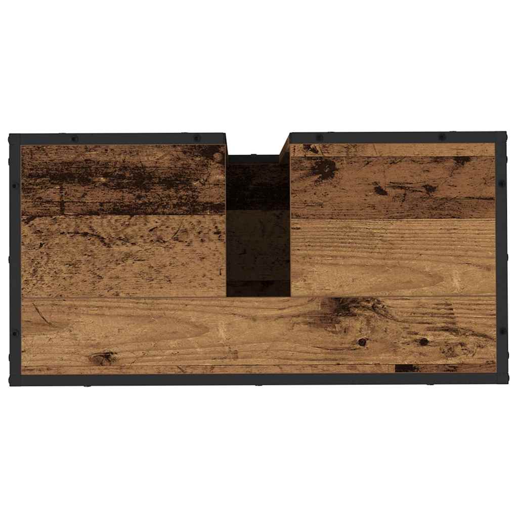 Badezimmermöbel-Set 2 stk. Altholz 65 x 33 x 60 cm