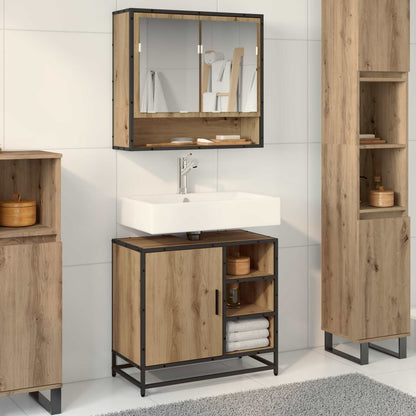 Badezimmermöbel-Set 2 Stk. Artisan-Eiche Holzwerkstoff