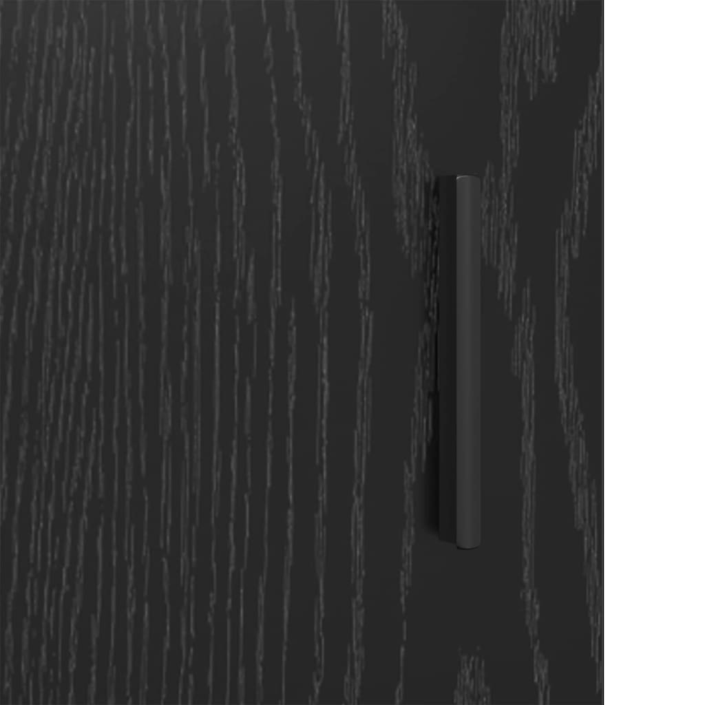 Badezimmermöbel-Set 4 stk. Schwarz Eichen-Optik 65 x 33 x 60 cm