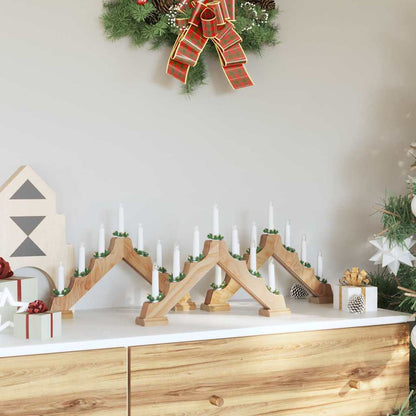 Weihnachtskerzenbrücke 3 stk. 7 LEDs Warmes Weiß