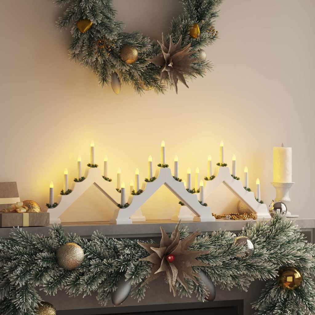 Weihnachtskerzenbrücke 3 stk. 7 LEDs Warmes Weiß
