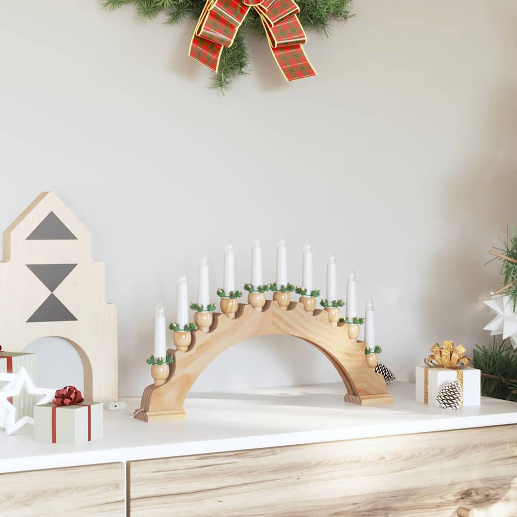 Weihnachtskerzenbogen mit 10 LED Kerzen LEDs Warmes Weiß