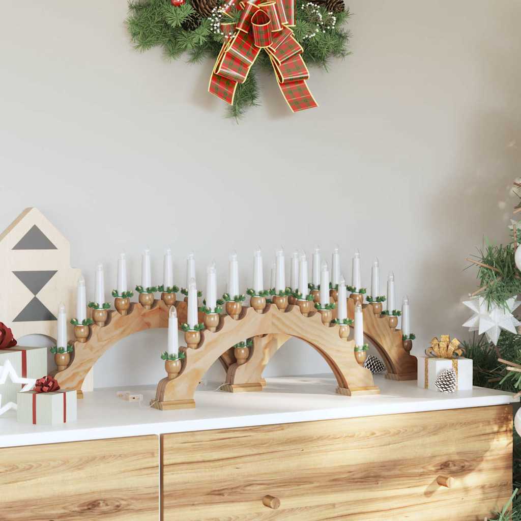 Weihnachtskerzenbogen mit 10 LED Kerzen 3 stk. LEDs Warmes Weiß