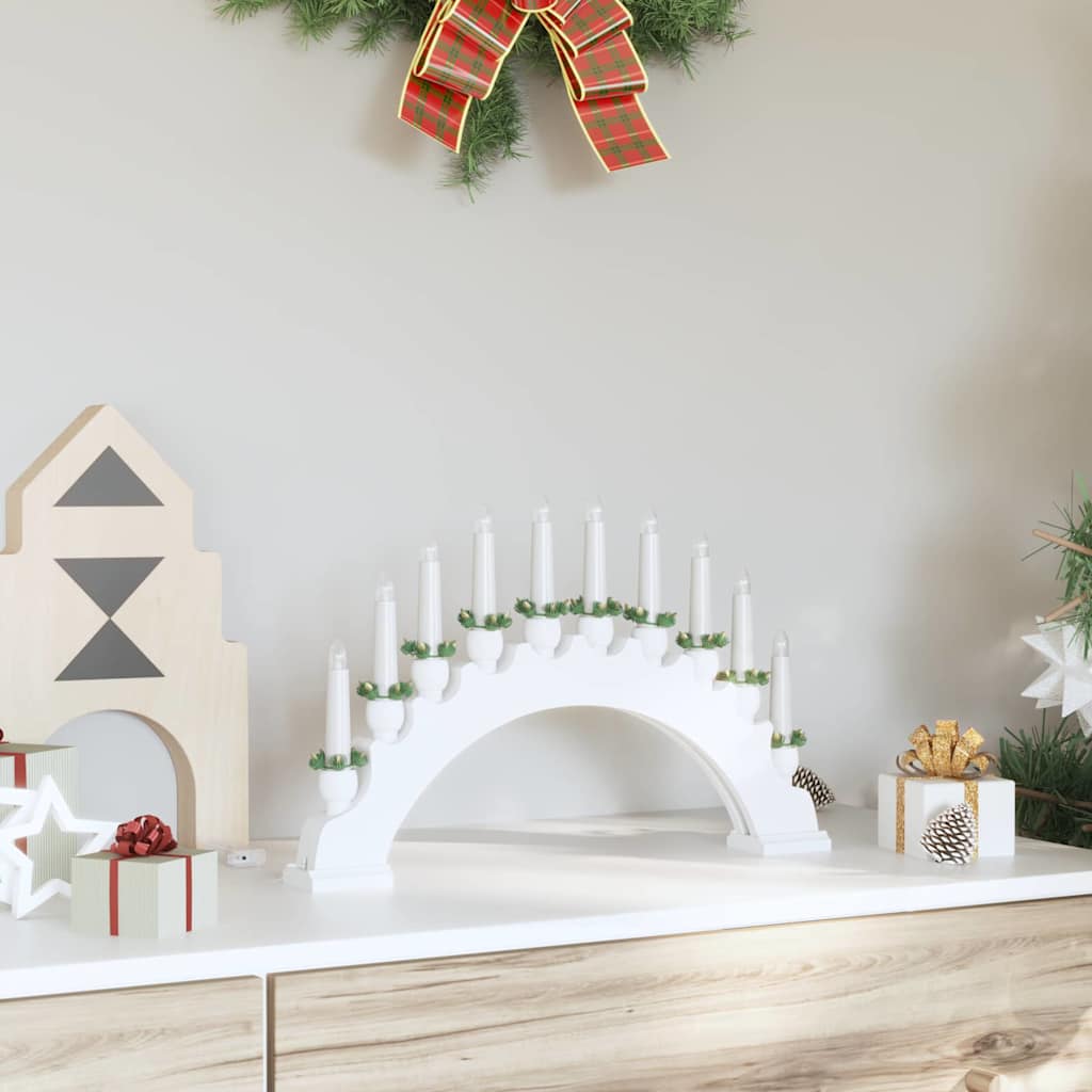 Weihnachtskerzenbogen mit 10 LED Kerzen LEDs Warmes Weiß