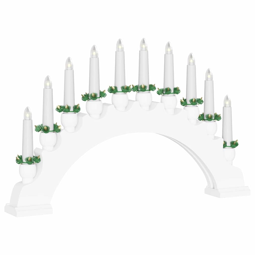 Weihnachtskerzenbogen mit 10 LED Kerzen LEDs Warmes Weiß