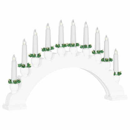 Weihnachtskerzenbogen mit 10 LED Kerzen LEDs Warmes Weiß