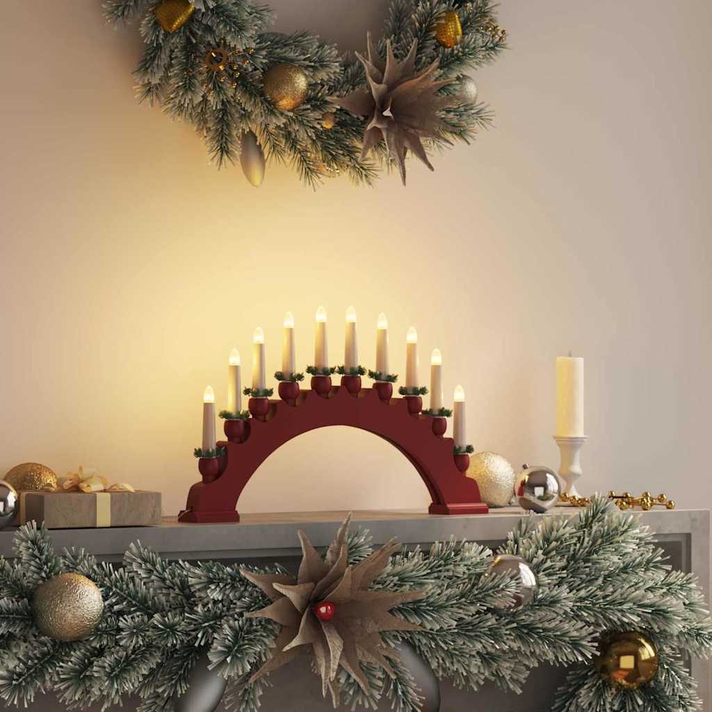 Weihnachtskerzenbogen mit 10 LED Kerzen LEDs Warmes Weiß