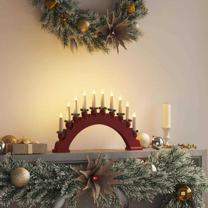 Weihnachtskerzenbogen mit 10 LED Kerzen LEDs Warmes Weiß
