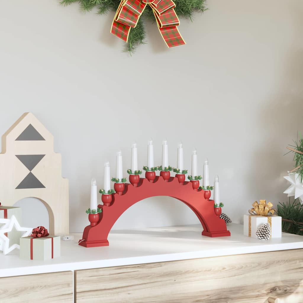 Weihnachtskerzenbogen mit 10 LED Kerzen LEDs Warmes Weiß