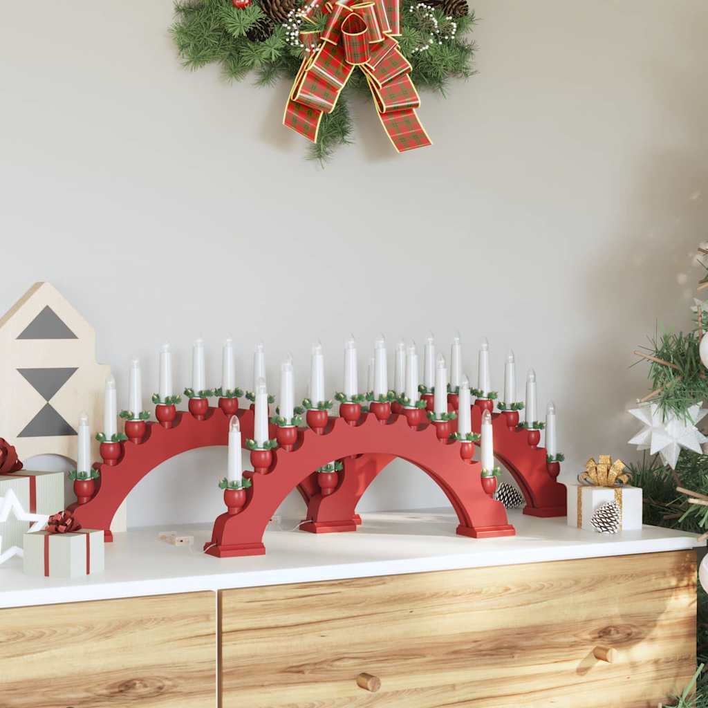 Weihnachtskerzenbogen mit 10 LED Kerzen 3 stk. LEDs Warmes Weiß