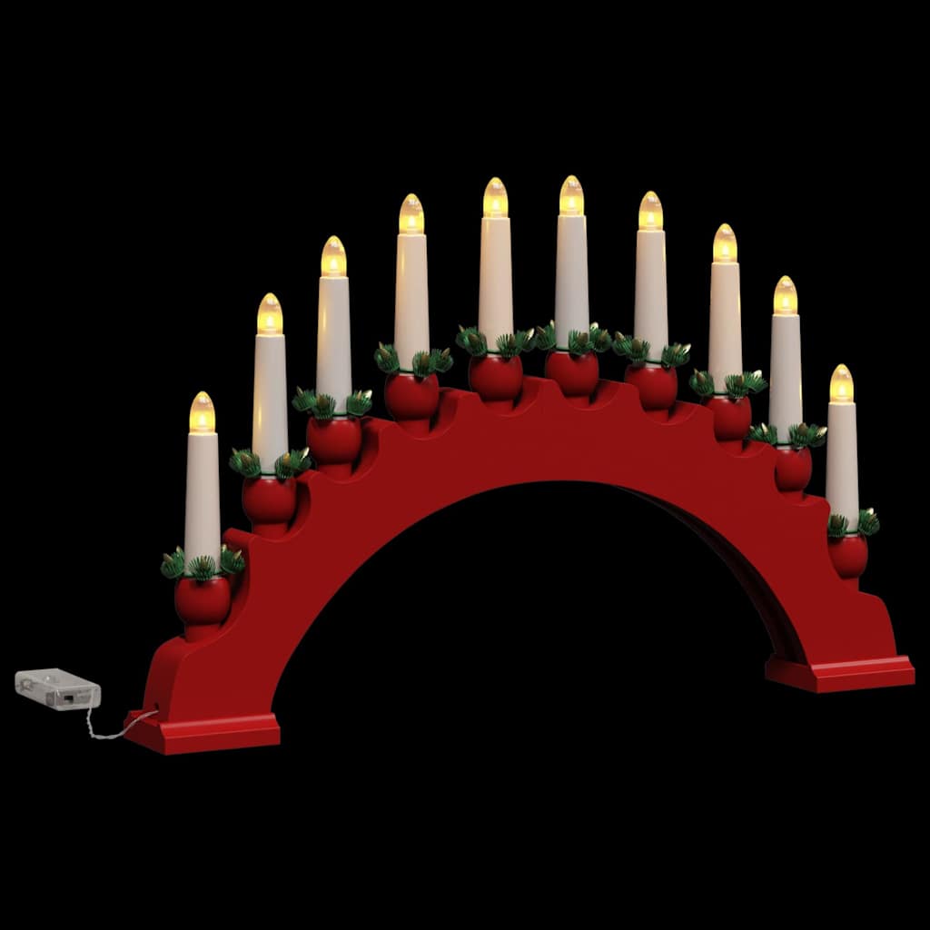 Weihnachtskerzenbogen mit 10 LED Kerzen 3 stk. LEDs Warmes Weiß