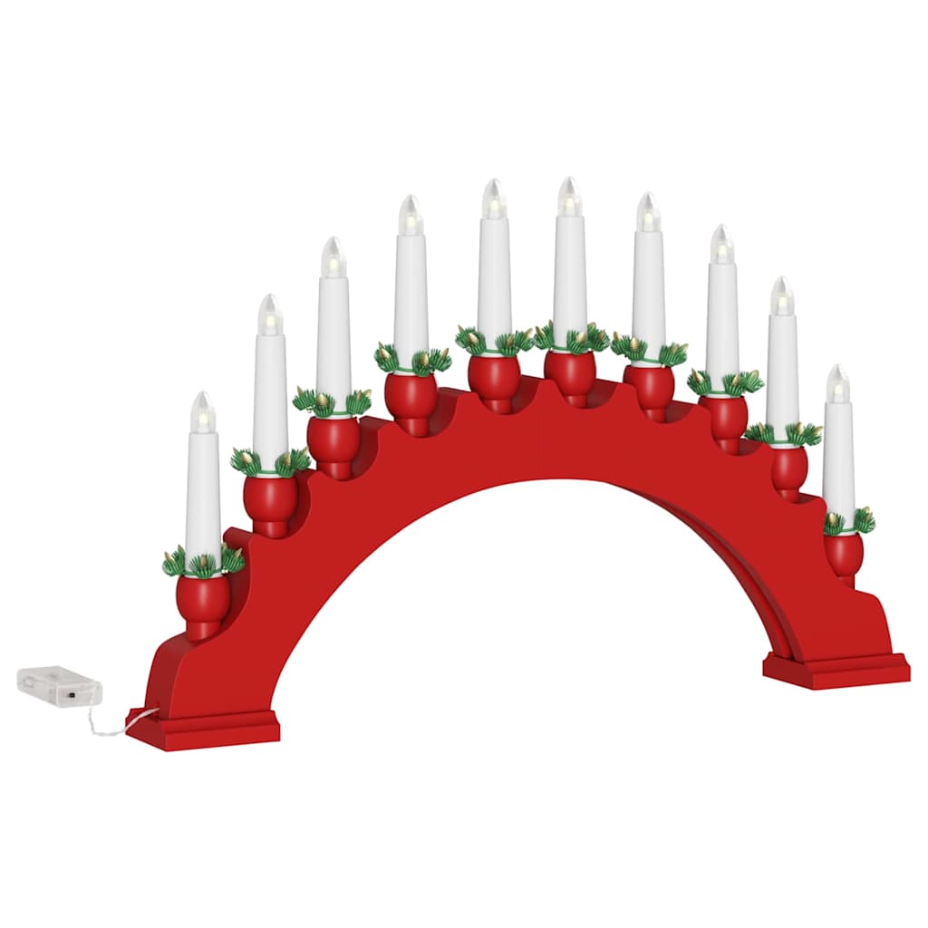 Weihnachtskerzenbogen mit 10 LED Kerzen 3 stk. LEDs Warmes Weiß