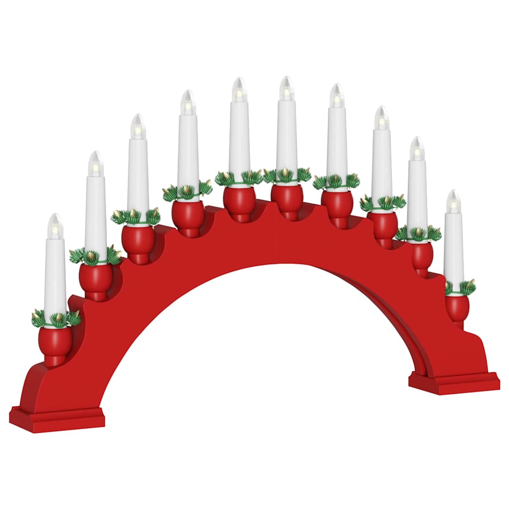 Weihnachtskerzenbogen mit 10 LED Kerzen 3 stk. LEDs Warmes Weiß