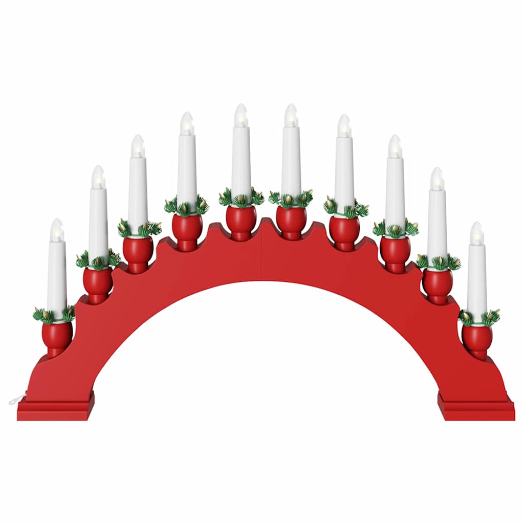 Weihnachtskerzenbogen mit 10 LED Kerzen 3 stk. LEDs Warmes Weiß