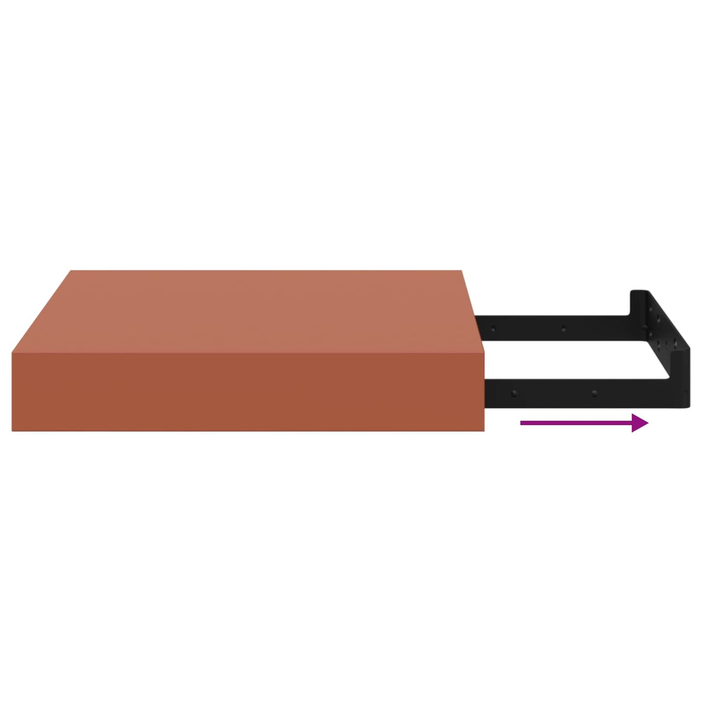 Wandregal 2 stk. Rot 23 x 23,5 x 3,8 cm Holzwerkstoff