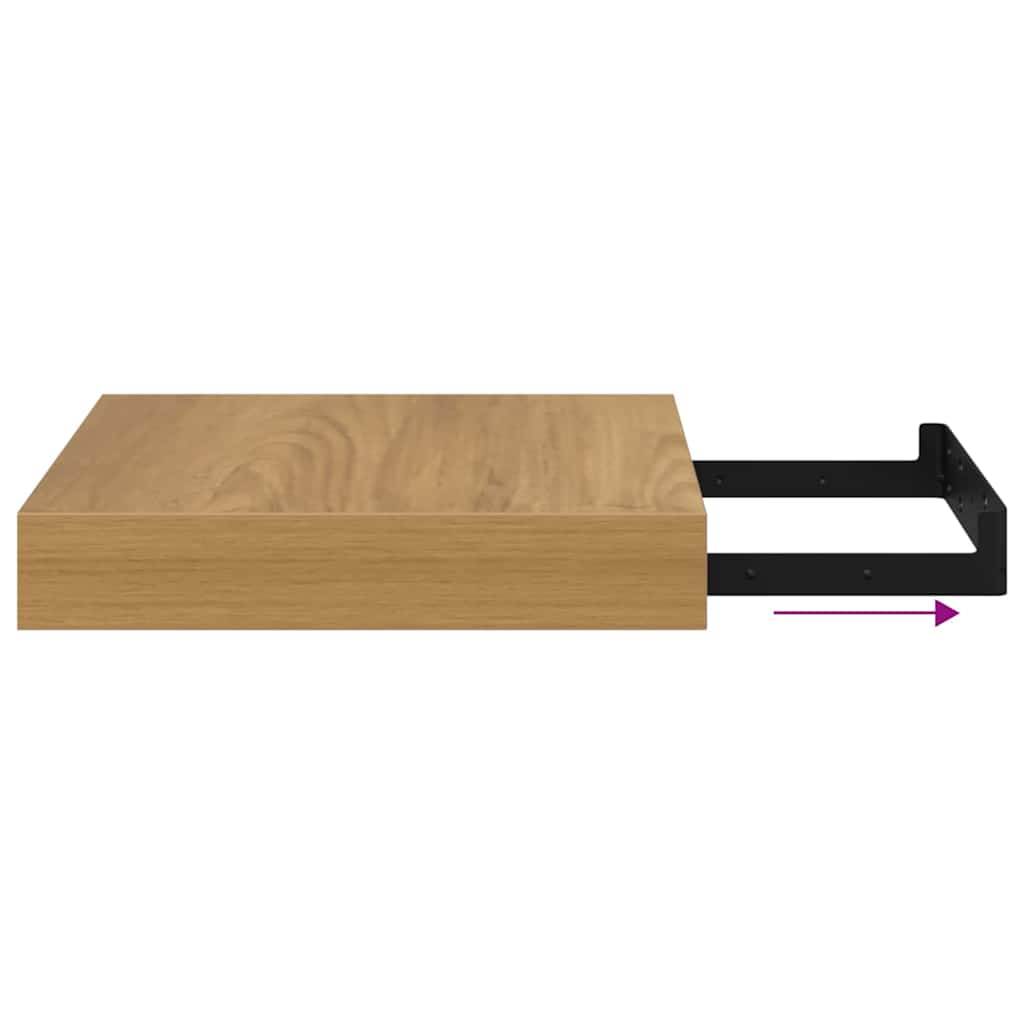 Wandregal Wandhalterung Braun 23 x 23,5 x 3,8 cm Holzwerkstoff