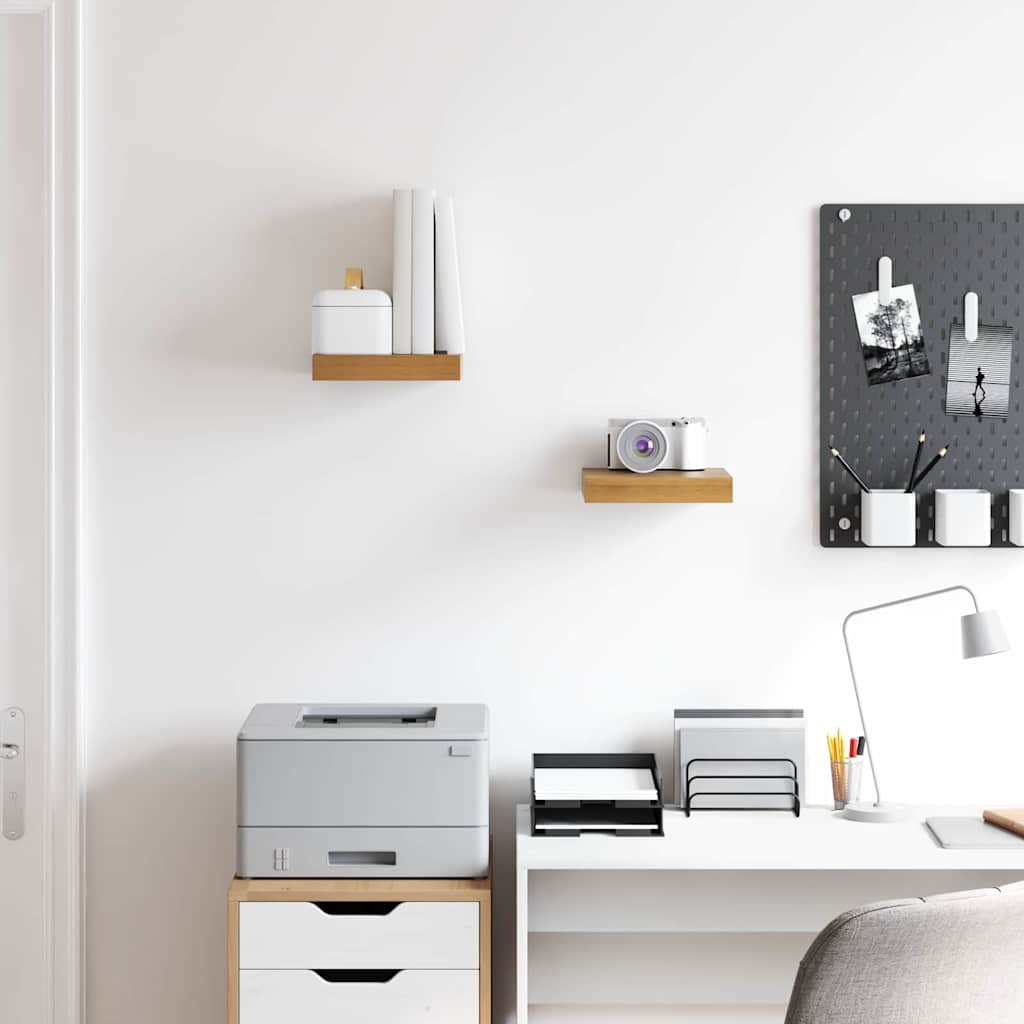Wandregal Wandhalterung 2 Stk. Braun 23 x 23,5 x 3,8 cm