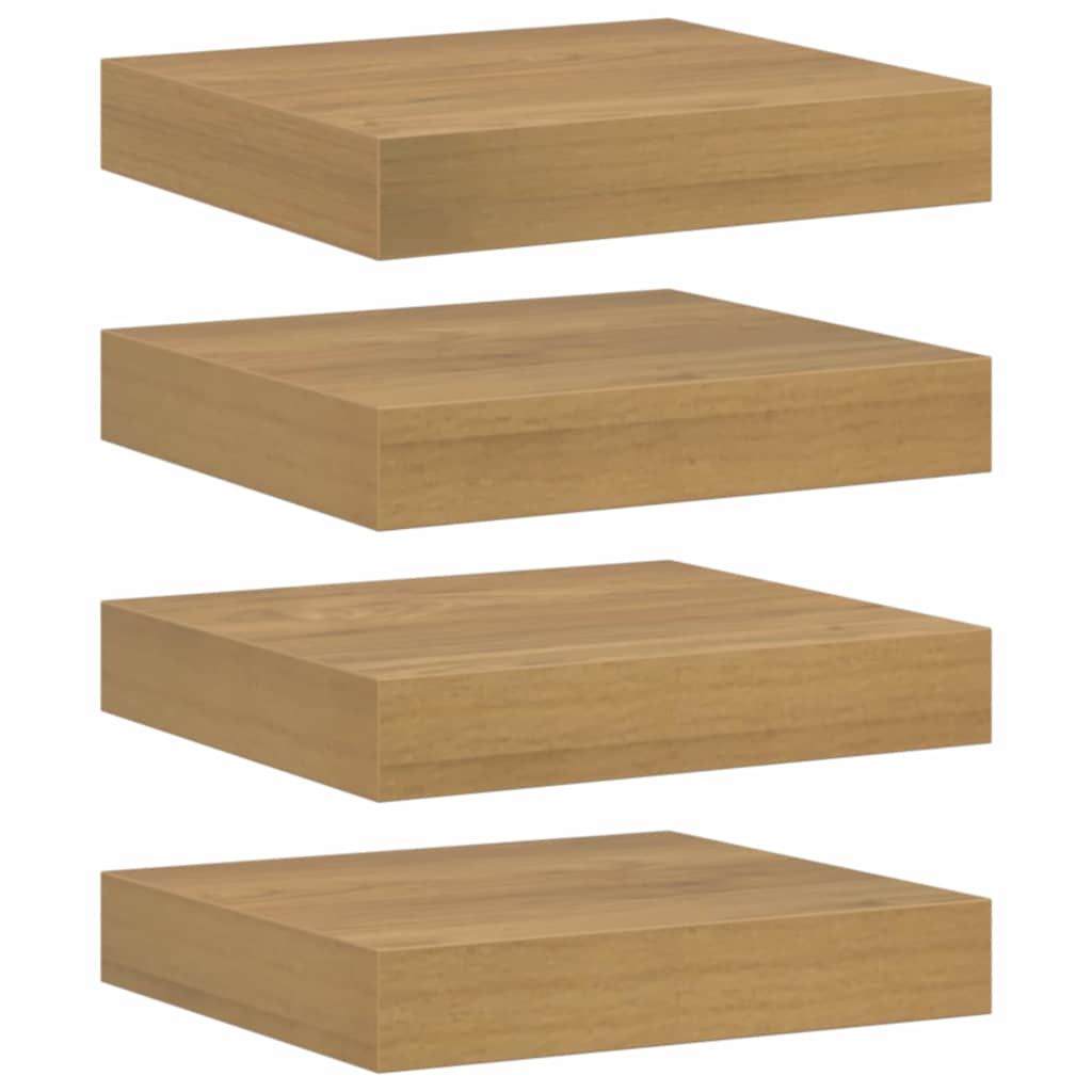Wandregal Wandhalterung 4 Stk. Braun 23 x 23,5 x 3,8 cm