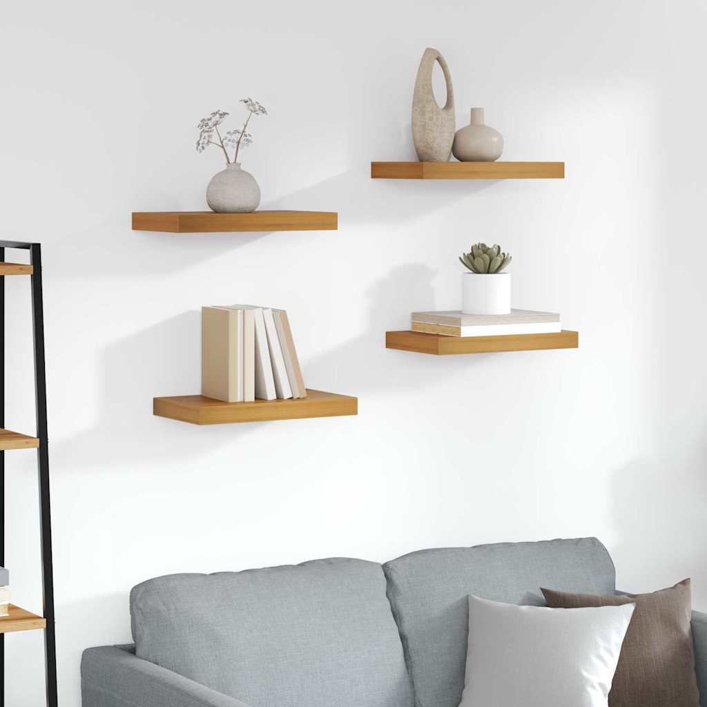 Wandregal Wandhalterung 4 Stk. Braun 40 x 23,5 x 3,8 cm