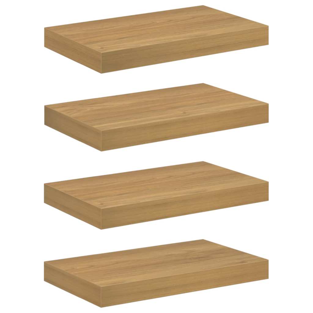 Wandregal 4 stk. Braun 40 x 23,5 x 3,8 cm Holzwerkstoff