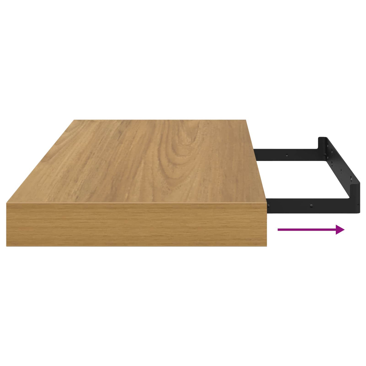 Wandregal Wandhalterung Braun 50 x 23,5 x 3,8 cm Holzwerkstoff