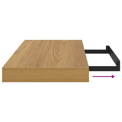 Wandregal Wandhalterung Braun 50 x 23,5 x 3,8 cm Holzwerkstoff