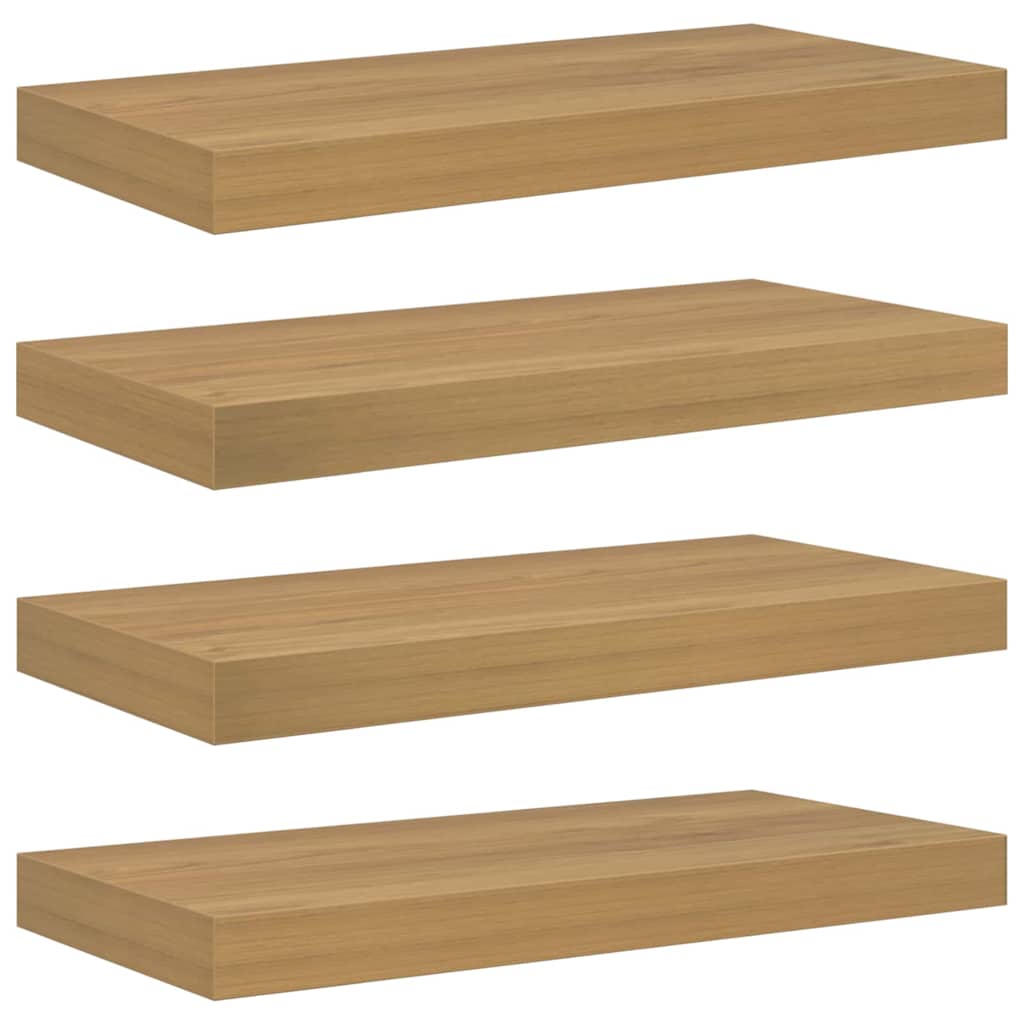 Wandregal Wandhalterung 4 Stk. Braun 50 x 23,5 x 3,8 cm
