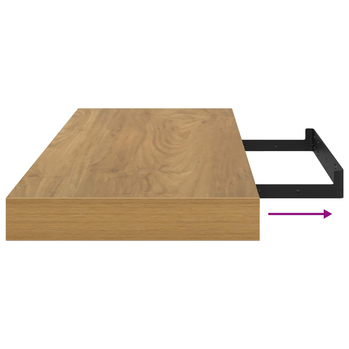Wandregal 2 stk. Braun 60 x 23,5 x 3,8 cm Holzwerkstoff