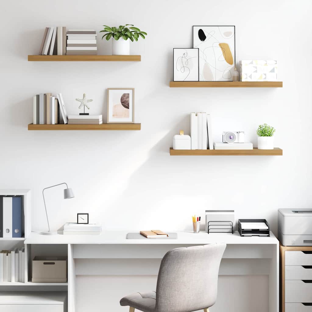 Wandregal Wandhalterung 4 Stk. Braun 80 x 23,5 x 3,8 cm