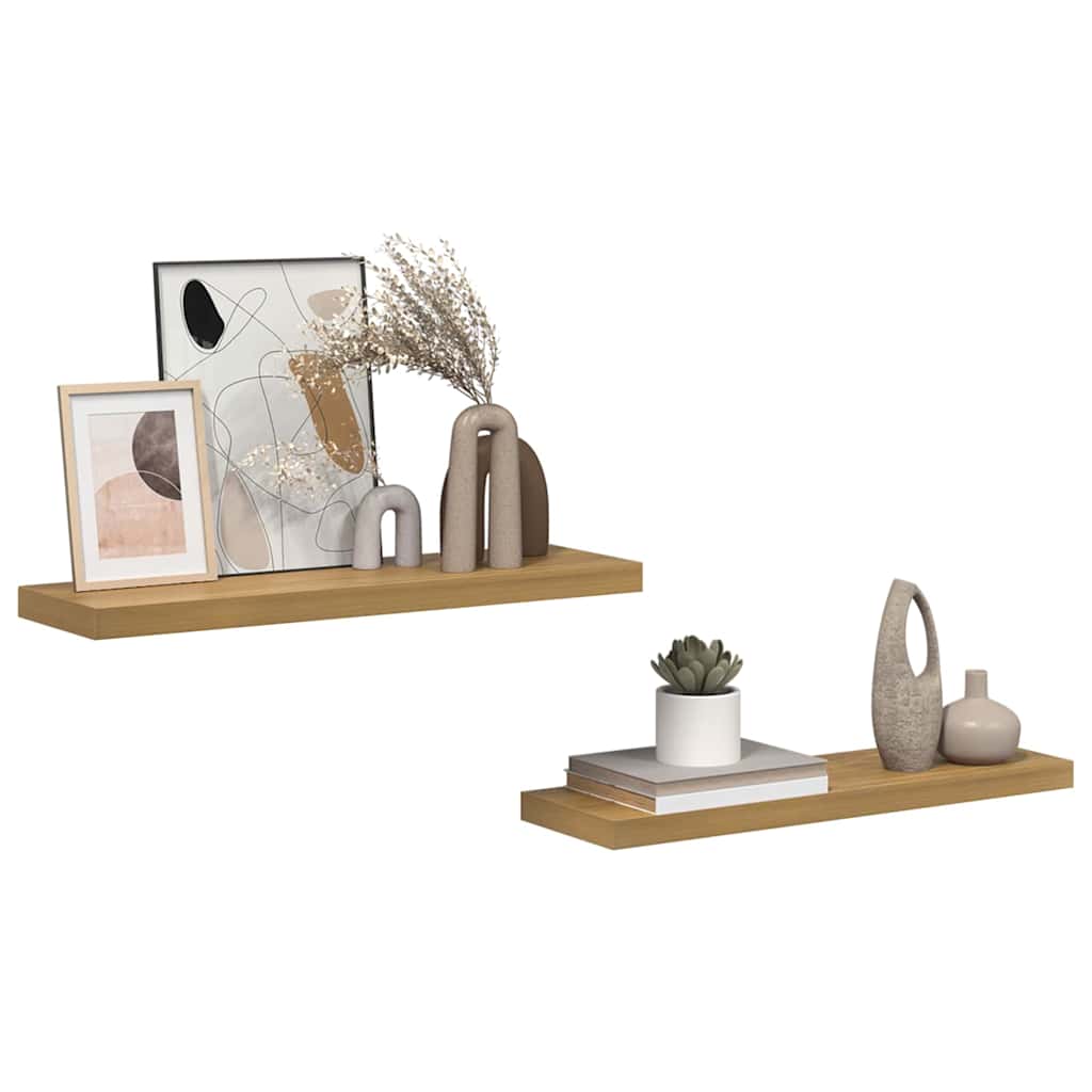 Wandregal Wandhalterung 2 Stk. Braun 90 x 23,5 x 3,8 cm