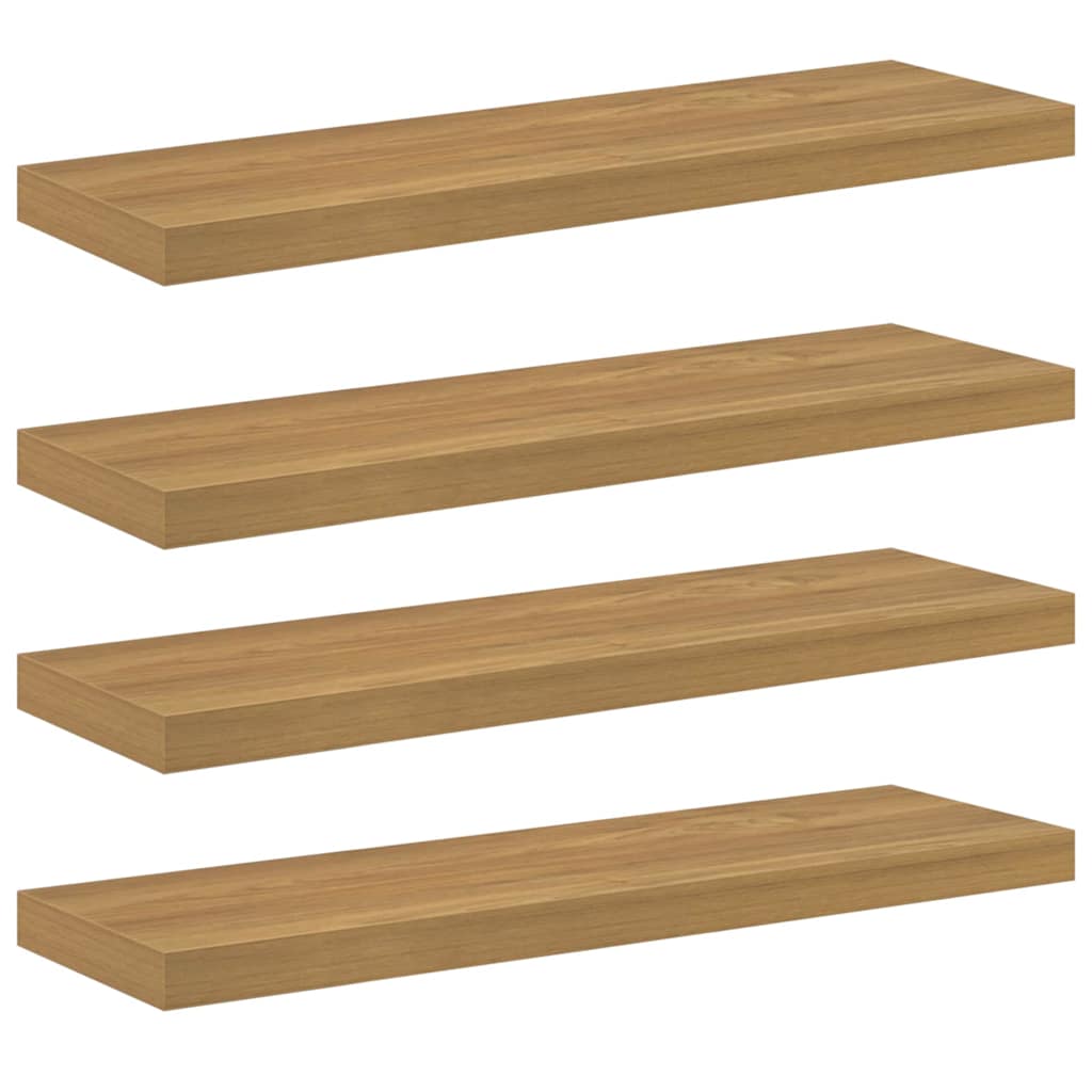 Wandregal Wandhalterung 4 Stk. Braun 90 x 23,5 x 3,8 cm