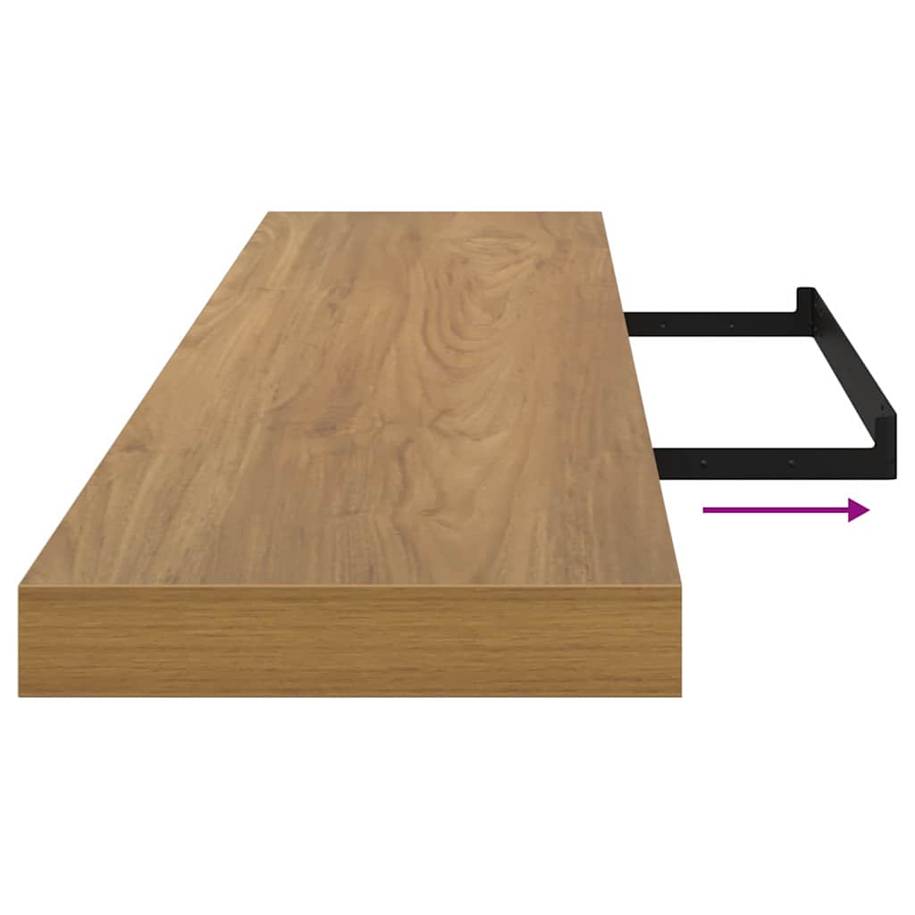 Wandregal Wandhalterung Braun 120 x 23,5 x 3,8 cm Holzwerkstoff