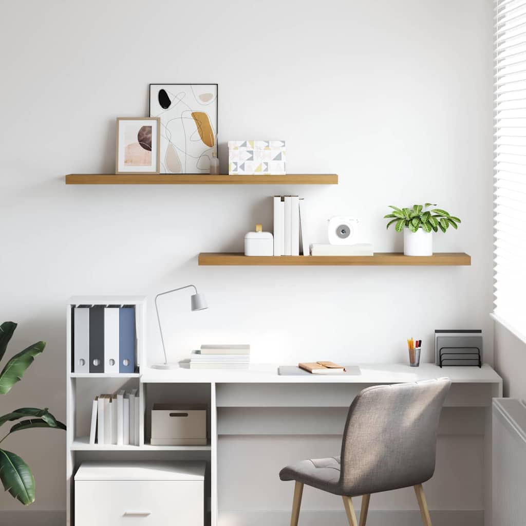 Wandregal Wandhalterung 2 Stk. Braun 120 x 23,5 x 3,8 cm